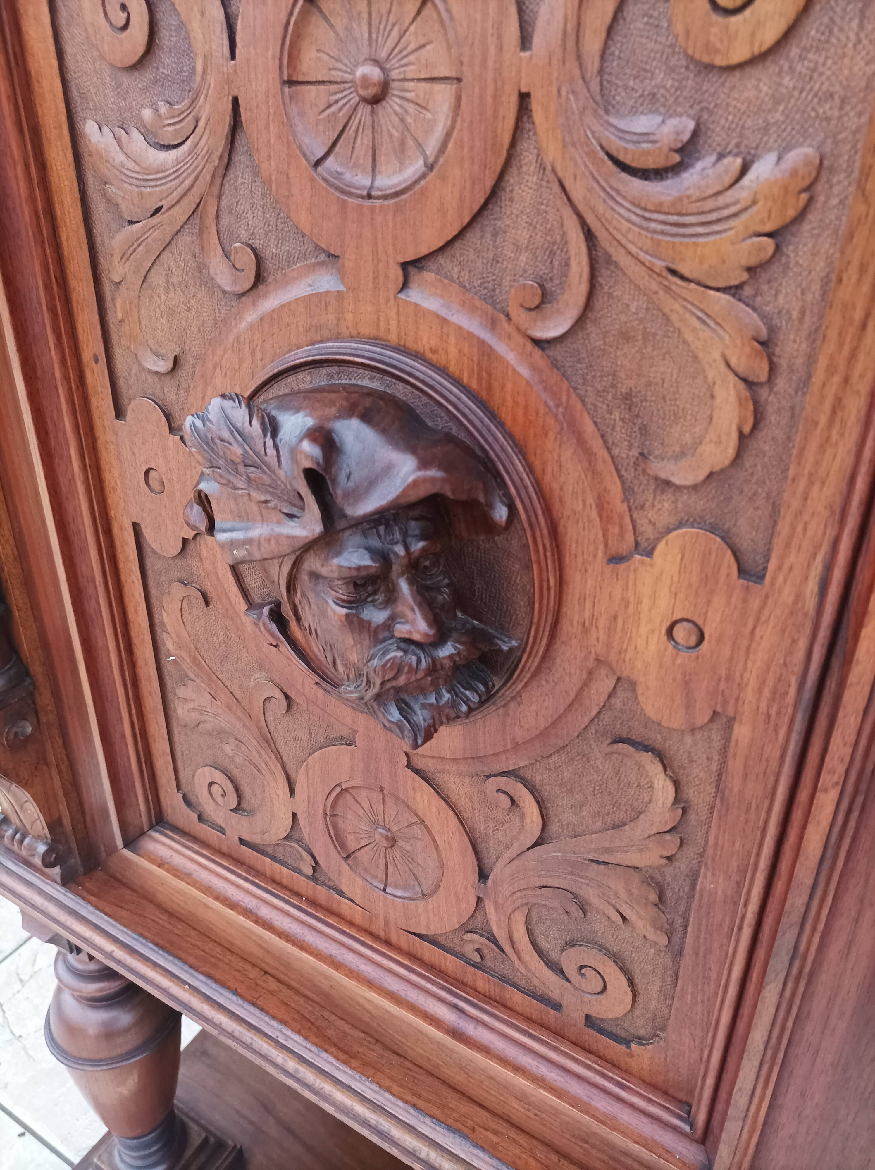 Renaissance walnut credenza