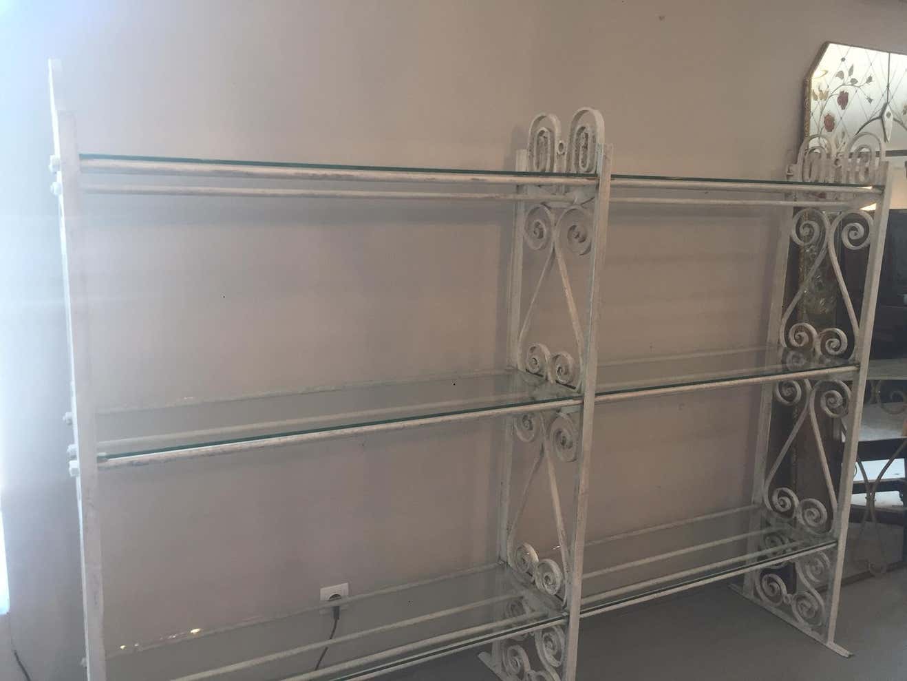 20th Century Wrought Iron Florist Shelf France 1920