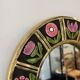 Mithé Espelt - glazed ceramic mirror. Floral decoration, 1960s.