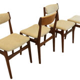 Set of 4 mid century teak chairs 'Nejede'