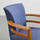Pair of living room armchairs in solid beech, France, circa 1950.