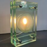 Italian Modern thick glass table lamp from 70s