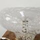 1970s table lamp in worked glass and gold metal