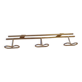 Golden coat rack with 3 hooks