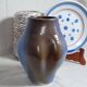 Blue and brown ceramic vase from the 1980s.