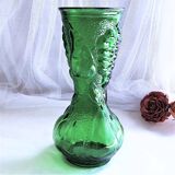 Large green glass vase from vintage Empoli Italy