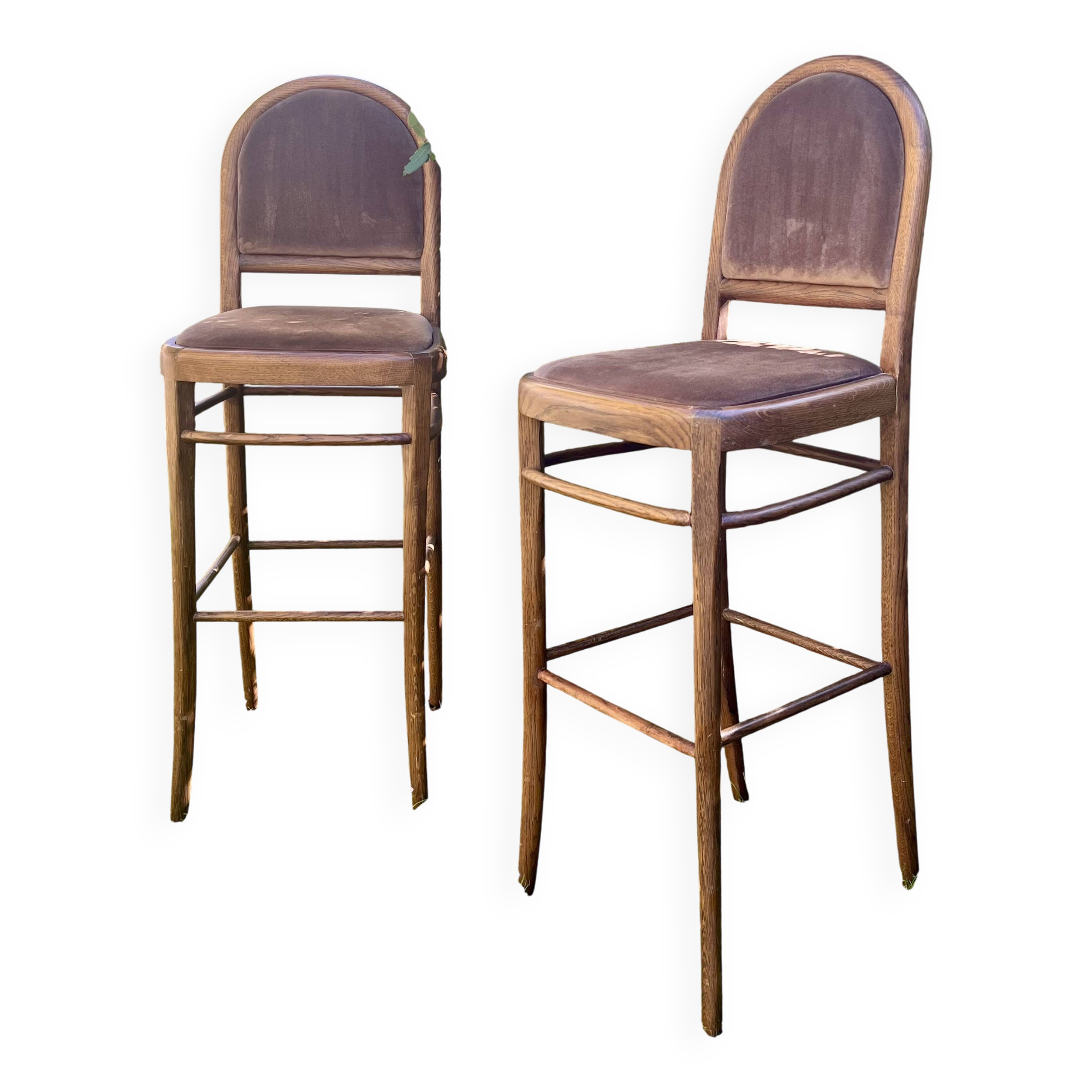 Paire de tabourets hauts style Thonet