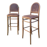 Pair of bar stools/high chairs - Thonet style