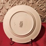 6 assiettes dessert Digoin Sarreguemines décor oiseau en couleur