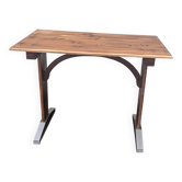Table bistrot en bois et métal