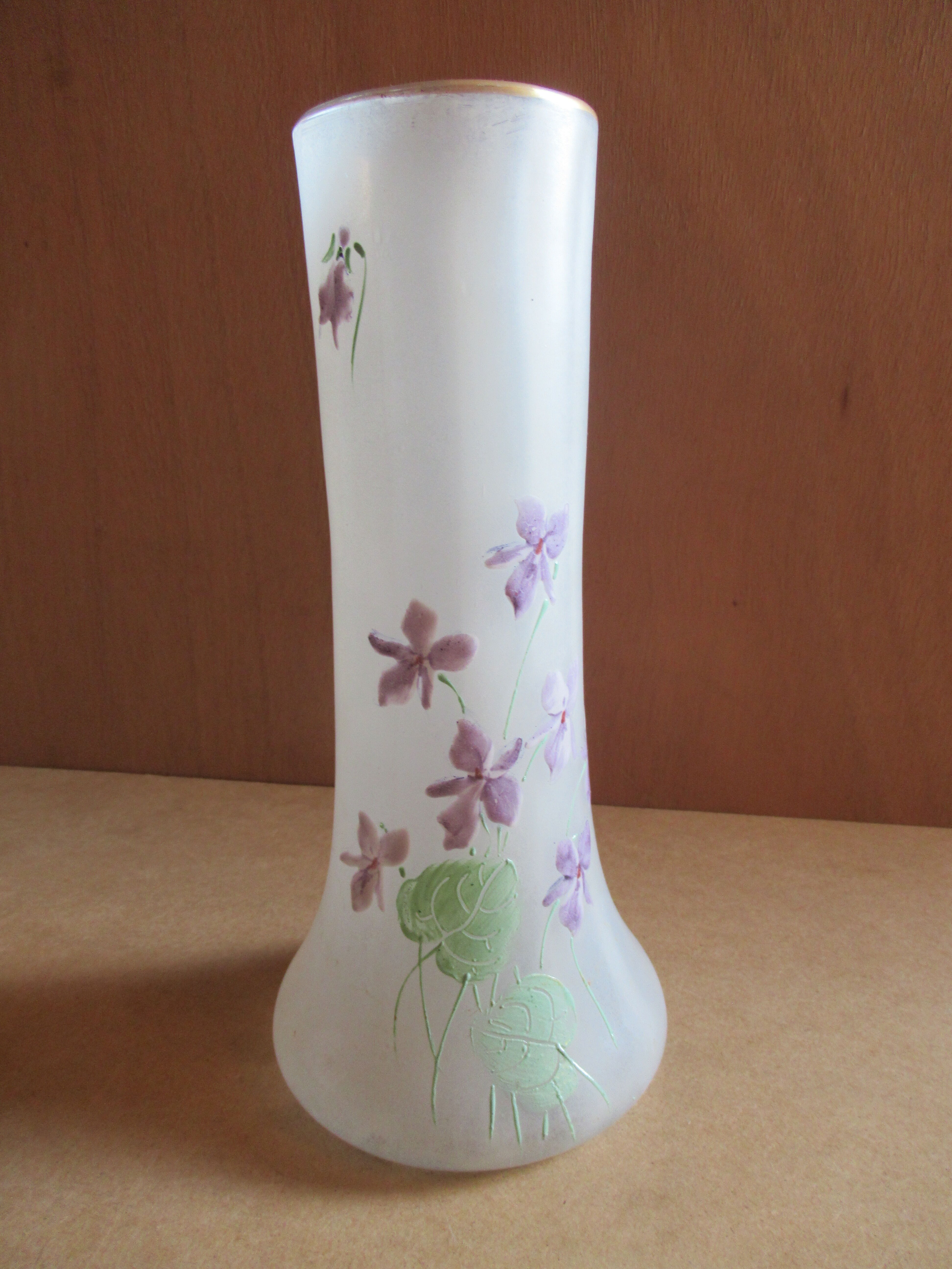 Vase françois théodore legras model lamartine art nouveau glass 25cm