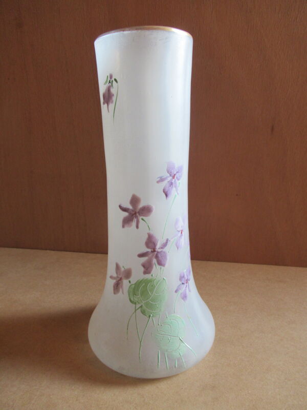 Vase françois théodore legras modèle lamartine verre art nouveau 25cm
