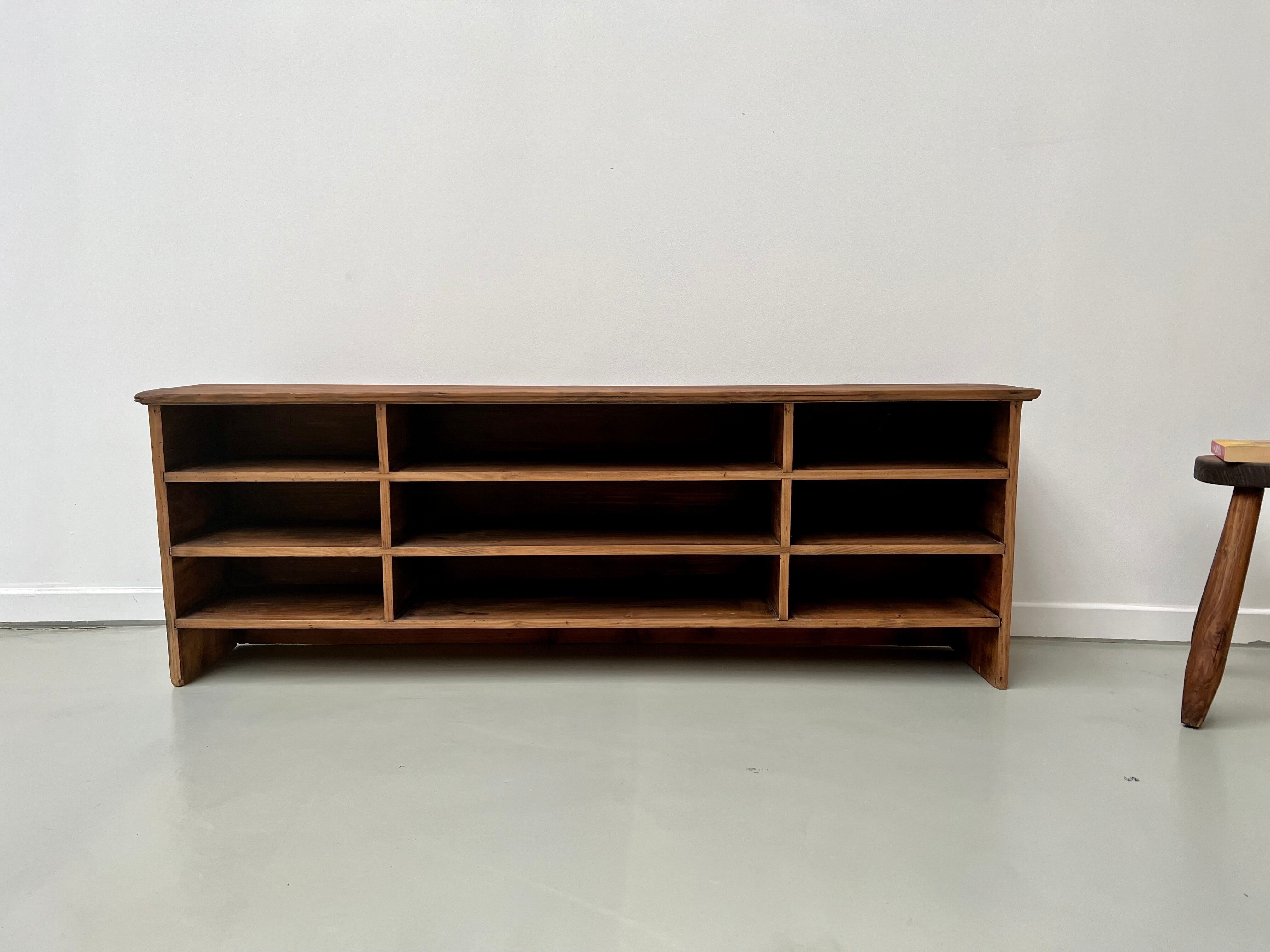 Antique pine cabinet with lockers
