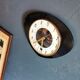 Vintage formica clock silent trapezoid wall clock "Black transistor star"