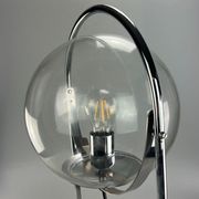 Lampe à boule de table space age design verre métal, 60s 70s