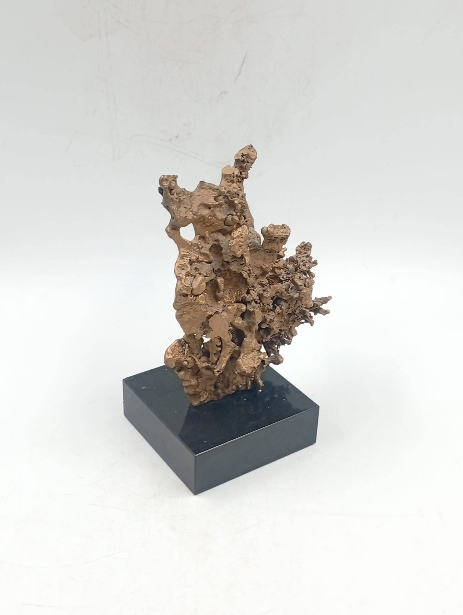 Organic Sculpture Brutalist Modernist Midcentury Gilded Bronze Casting