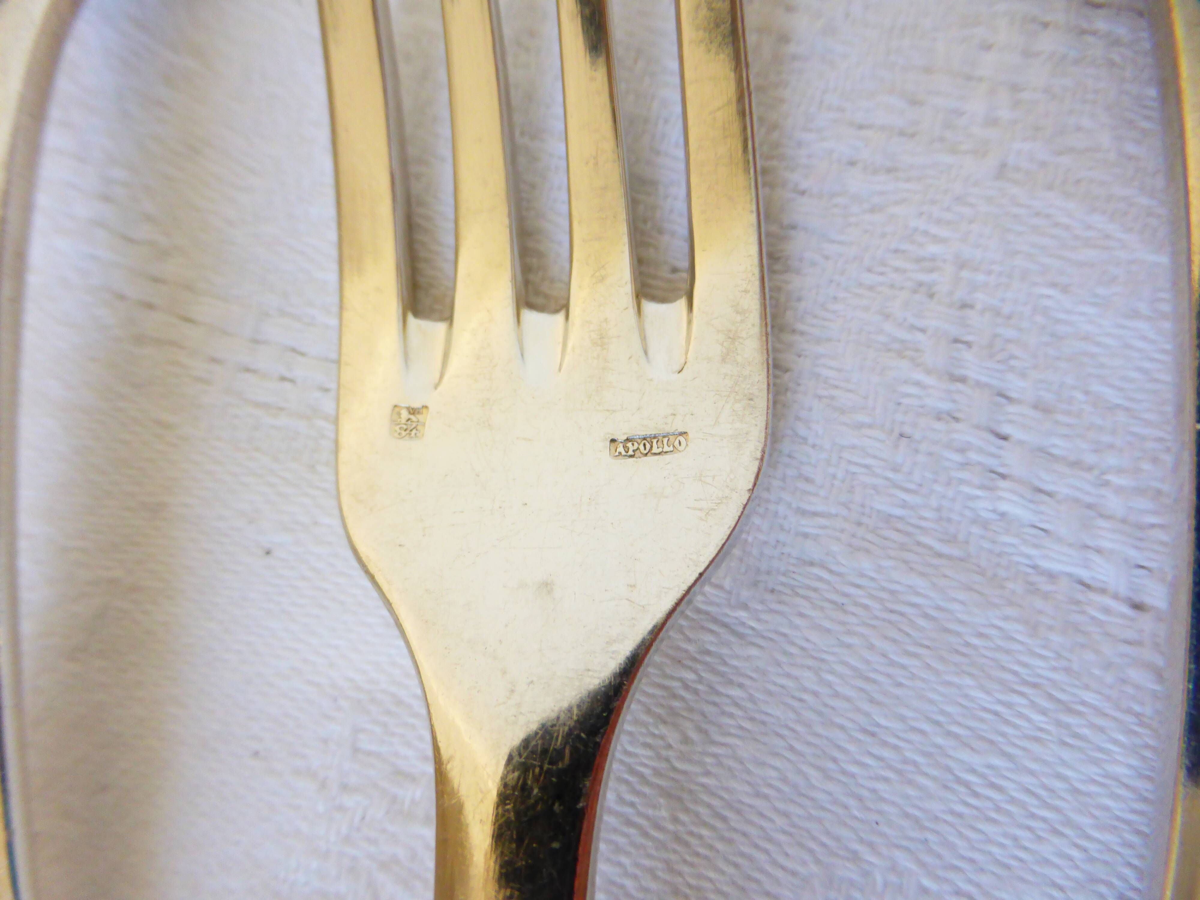 6 Apollo silver-plated metal forks, hallmarked 2106245