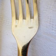 6 fourchettes Apollo en métal argenté poinçonnées 2106245