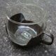 6 Melika coffee cups, brown glass and plastic, vintage 1970s