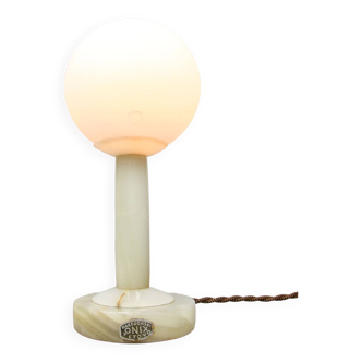 Vintage Onyx & Opaline Table Lamp, 1960s