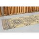 1970s Vintage Turkish Hand-Knotted Wool Cotton Orange Runner Rug 85x352
