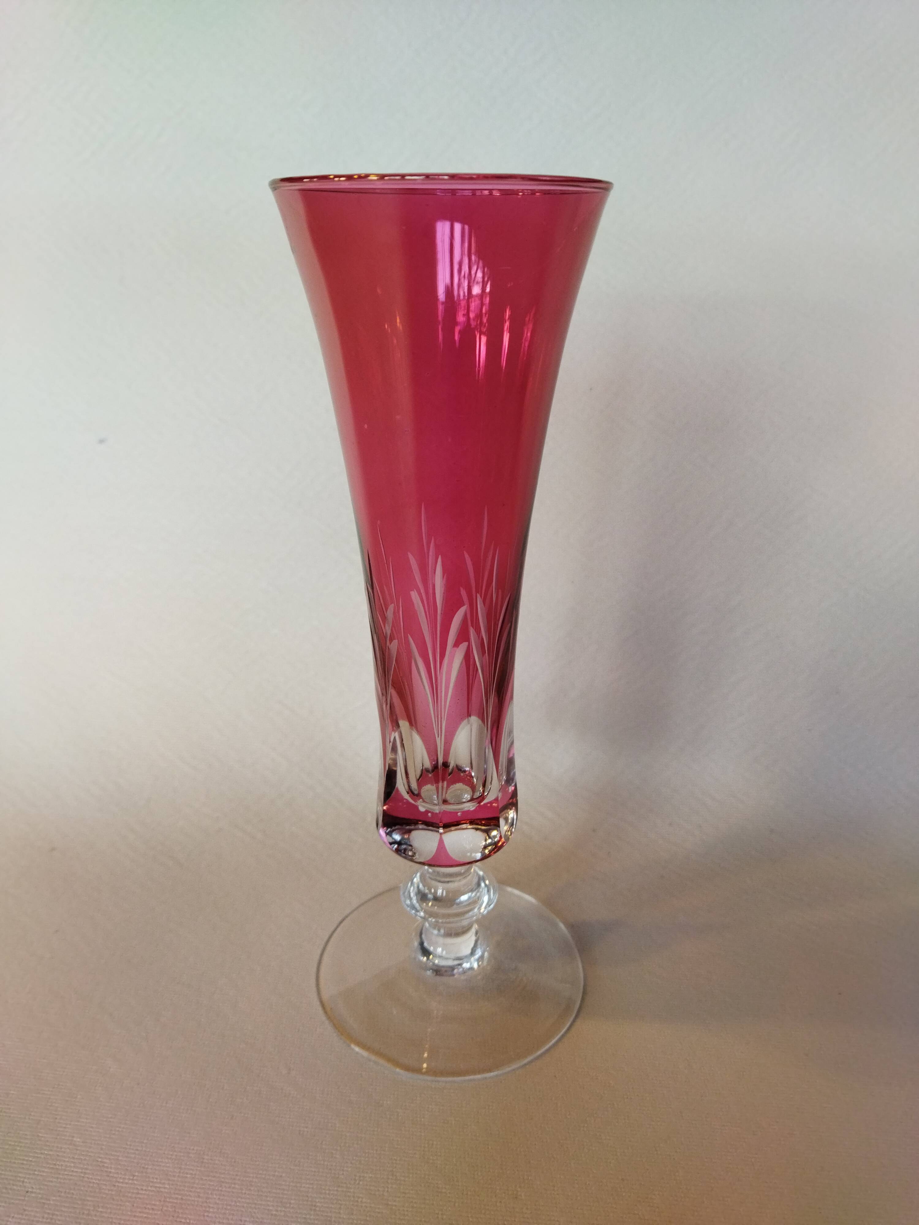 6 vintage champagne flutes