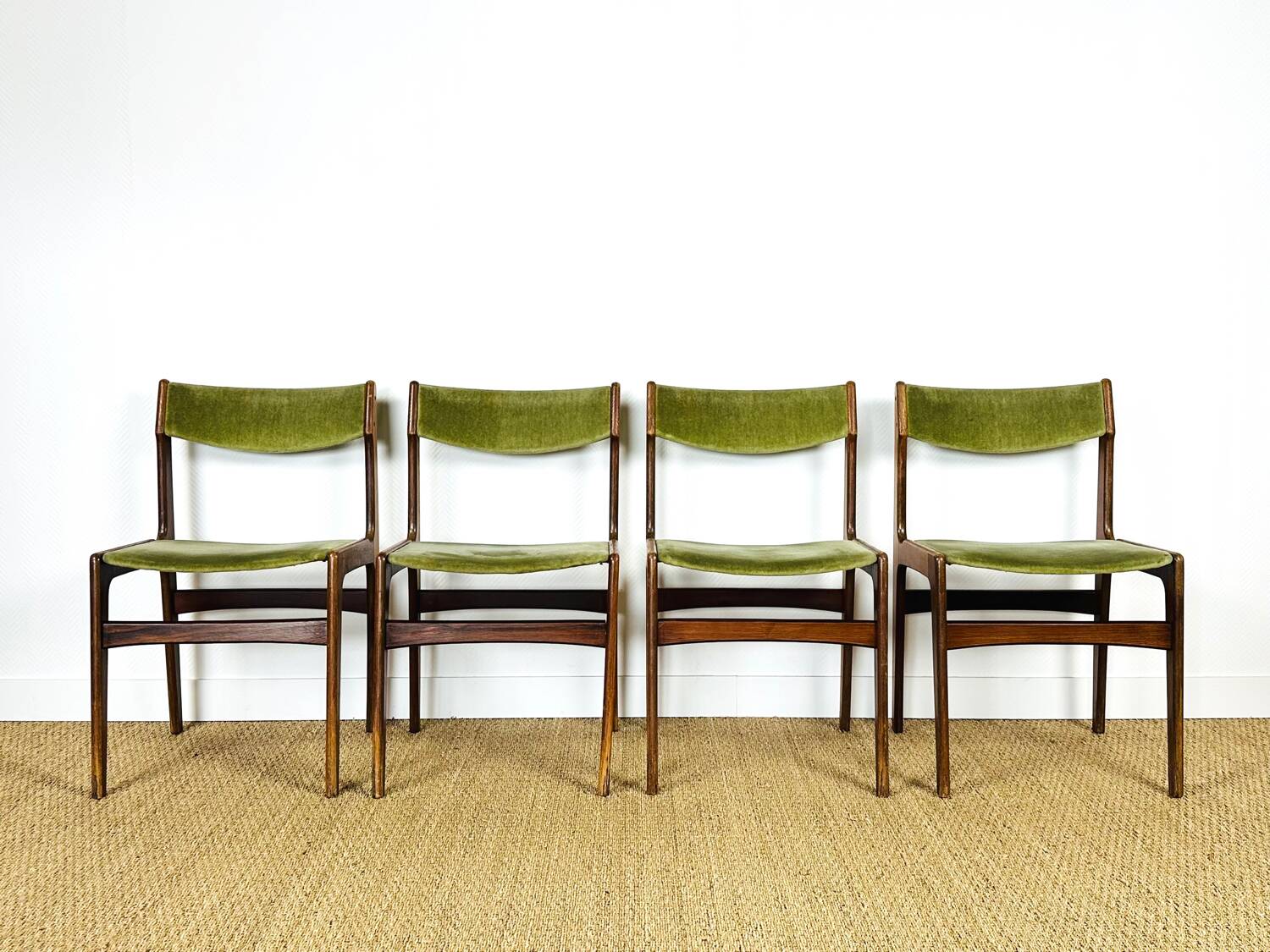 4 chaises danoise en palissandre 1960