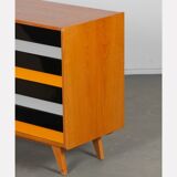 Yellow and black chest of drawers, model U-453, by Jiri Jiroutek, 1960