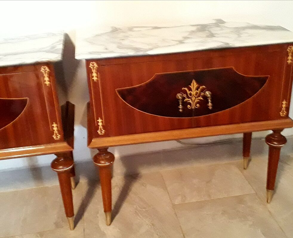 Pair bedside cabinets