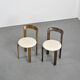 Set of 2 solid beech chairs by Bruno Rey Switzerland 1971