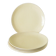 Set of 5 dessert plates, woven effect, butter yellow, Salins, 1950