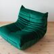Togo lounge chair in bottle green velvet by Michel Ducaroy for Ligne Roset