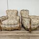 20th Century Italian Baroque Style Bergère Armchairs in Carved and Gilded W