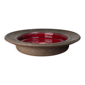 Mid-century modern Danish studio pottery bowl by Lehmann Pottery, 1960s.