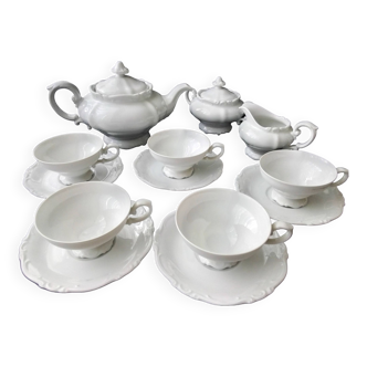 Heinrich H&G White Bavarian Porcelain Tea Set