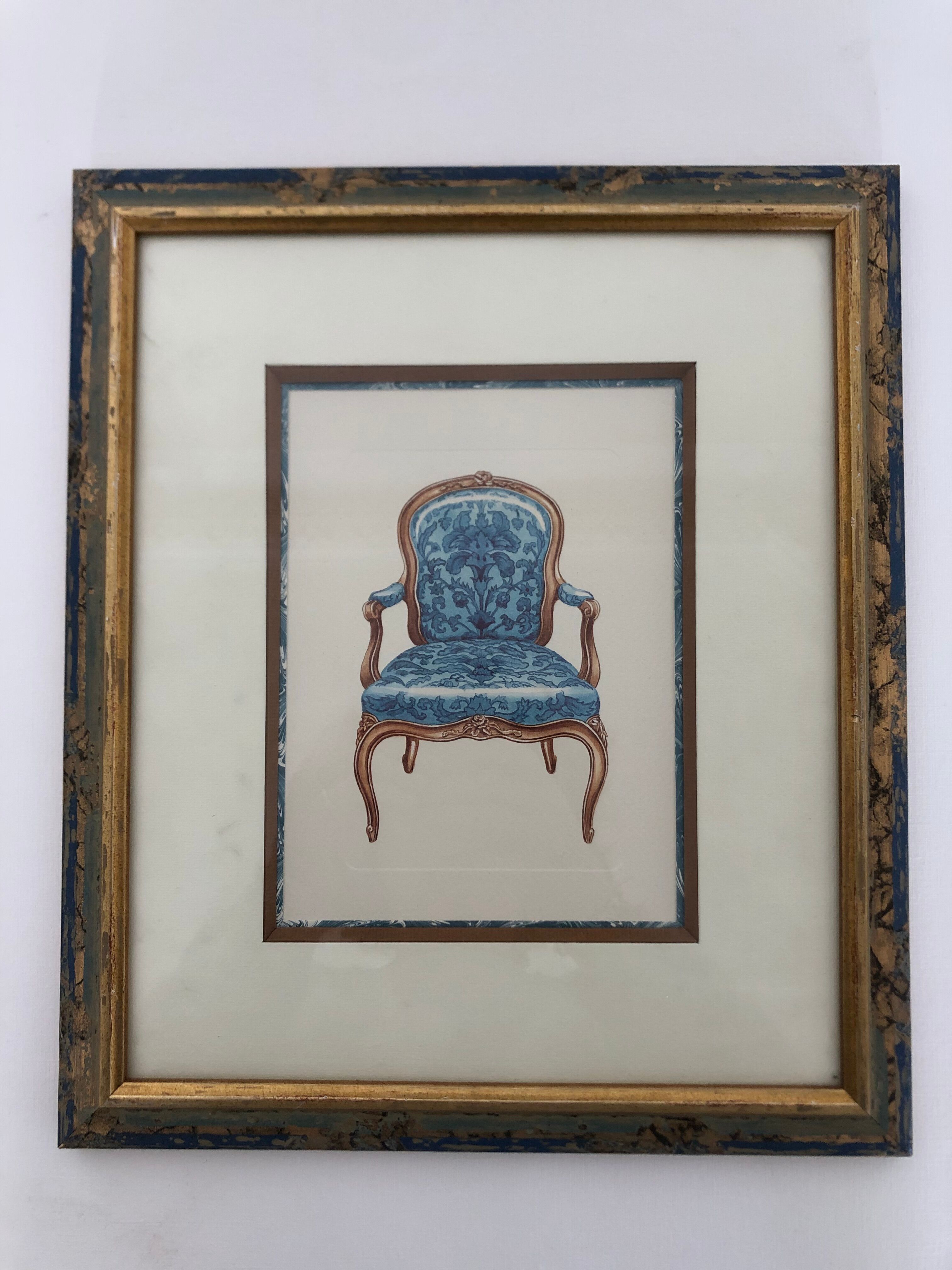 Pair of frames, tapestry