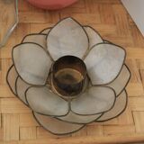 Mother-of-pearl lotus flower candle holder