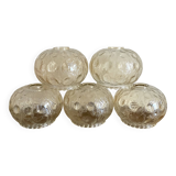 Vintage champagne molded glass globes