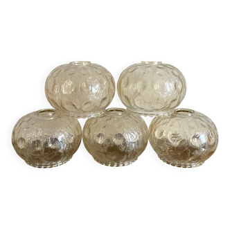 Vintage champagne molded glass globes