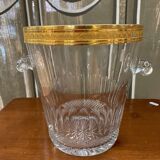 Saint Louis crystal champagne bucket with thistle thistle decor with rim