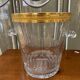 Saint Louis crystal champagne bucket with thistle thistle decor with rim
