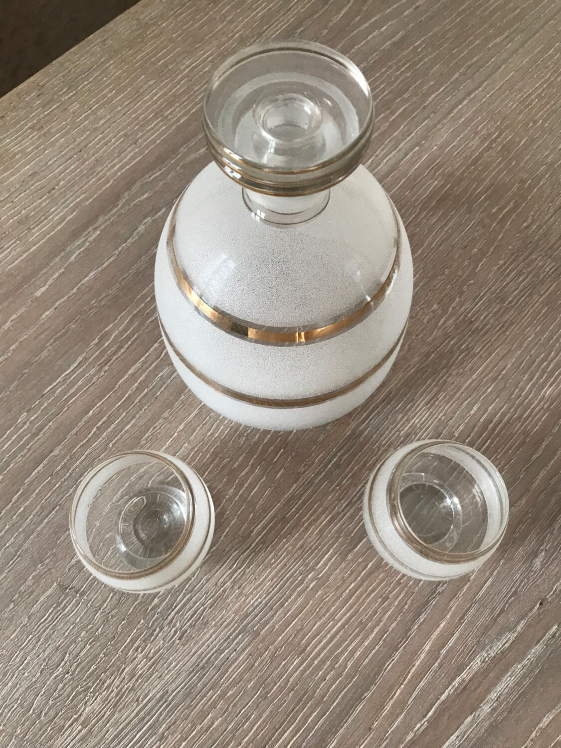 Carafe and glasses of the 50s
