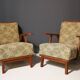 Paire de fauteuils des années 50, Tchécoslovaquie, vers les années 1940.