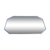Octagonal bevelled mirror 1930 - 33x60cm