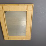 Mid century bamboo mirror by Dal Vera, 1960s
