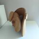 Vintage 80's wooden dog lamp, raison, france