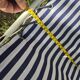 Lot de 2 transats vintage lafuma mariniere a rayures blanche marine
