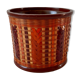 Ceramic pot cover and wicker rattan 70s