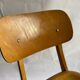 Suite of 6 chairs foot compass 1960 beautiful blond patina