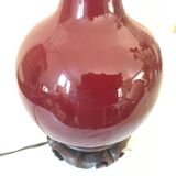 Vintage enamelled porcelain lamp